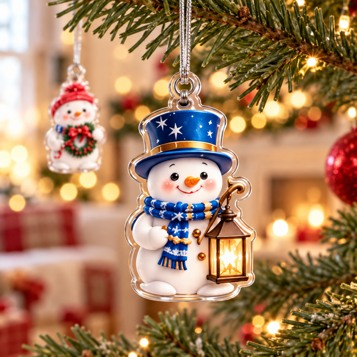 24-Day Snowman Advent Calendar, Acrylic Christmas Countdown Ornaments, Gift For Kid