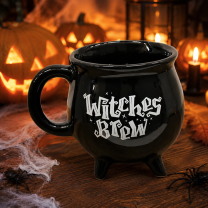 Witches Brew Ceramic Halloween Cauldron Mug