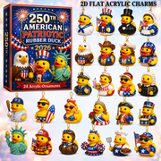 American Patriotic Rubber Duck Advent Calendar 2026 - 24-Day Festive Countdown, Acrylic Charms Blind Box - Gift For Family & Friends