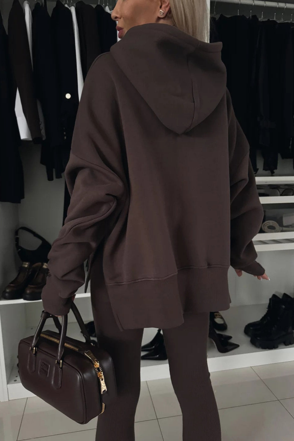 Striped Hoodie Jogger Two Piece Set