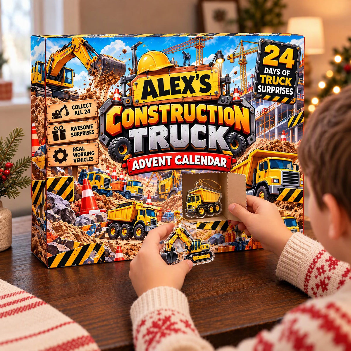 24 Days of Big Rigs - Personalized Christmas Advent Calendar