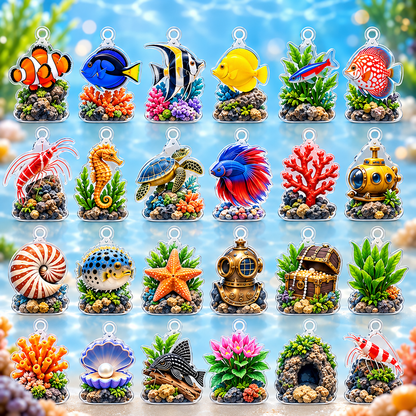Personalized Aquarium Keeper Advent Calendar 2026 – 24-Piece Fish Tank Charm Collection, Tropical Fish & Underwater Aquarium Christmas Countdown Gift for Aquarists and Fish Lovers