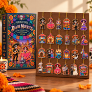 2026 Día de Muertos Countdown Calendar with 24 Hanging Charms – Mexican Day Of The Dead Collectible Ornament Set