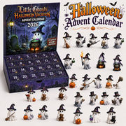 Halloween Advent Calendar 2026, 24 Day Ghost Blind Box, Spooky Cute Countdown Gift, Mini Collectible Hanging Ornaments, Multiple Box Styles