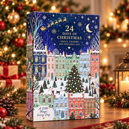 24 Days of Christmas Village Charm Advent Calendar 2026, 24 Festive Collectible Charms, Christmas Countdown Gift