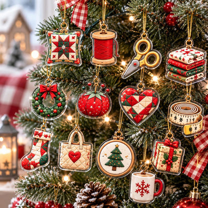 24 Days Of Christmas Quilting Advent Calendar, Crafter Sewing Tree Ornaments Gift 2026