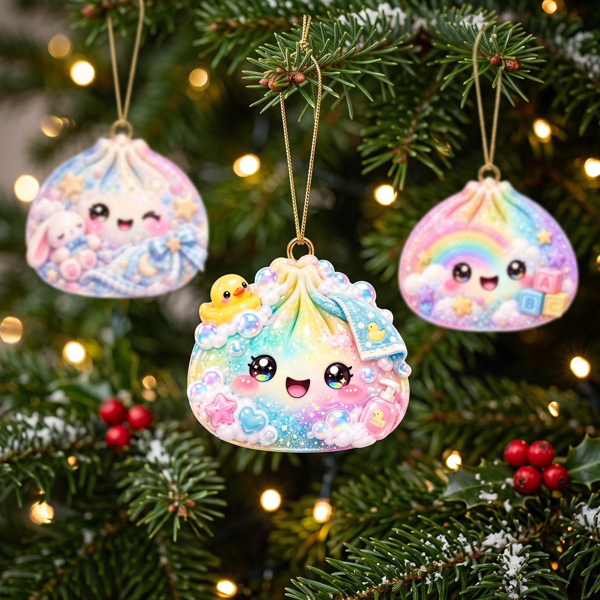 Dumpling First Christmas Advent Calendar 2026 - 24 Day Spirits Countdown, Acrylic Charms Blind Box - Gift For Family