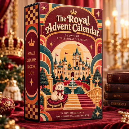 The Royal Advent Calendar – 24 Mini Acrylic Ornament Charms, 24 Days of Royal Surprises, Princess Castle Christmas Countdown Gift