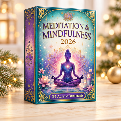Meditation & Mindfulness Advent Calendar 2026 - 24-Day Festive Countdown, Acrylic Charms Blind Box - Gift For Yoga Lovers