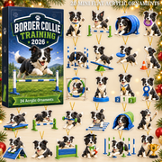 Border Collie Training Advent Calendar 2026 - 24-Day Festive Countdown, Acrylic Charms Blind Box - Gift For Border Collie Lovers