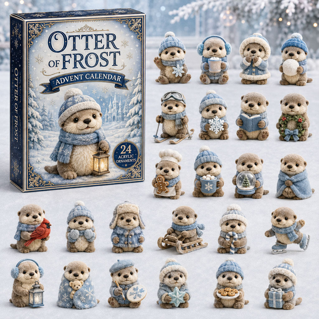 Otter Of Frost Advent Calendar 2026 - 24-Day Festive Countdown, Acrylic Charms Blind Box - Gift For Otter Lovers