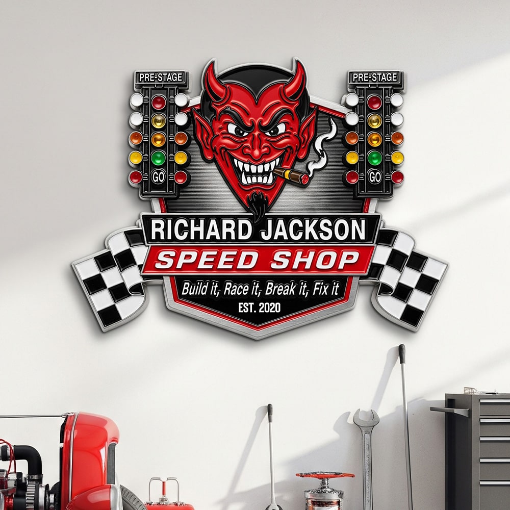 Horror Drag Racing Metal Sign - Personalized Christmas Gifts 06natn300625