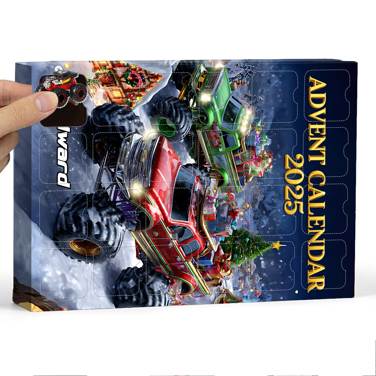 Monster Crusher - Personalized Kid Advent Calendar With Ornaments 24 Days Christmas Blind Box For Kids