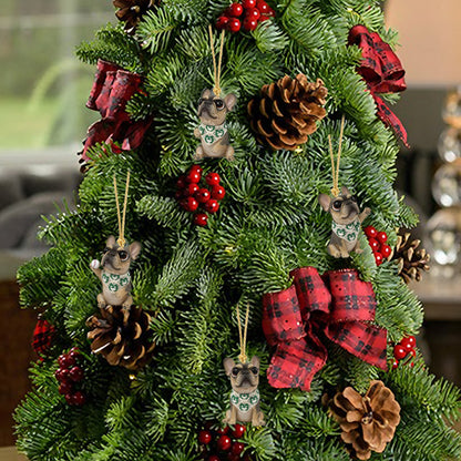 Merry Furry Christmas - Personalized Dog Advent Calendar With Ornaments Making 24 Art Acrylic Ornament With Your Photo