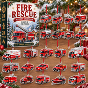 2026 Fire & Rescue Advent Calendar – 24-Day Fire Truck & Rescue Vehicle Countdown, Action-Packed Firefighter Christmas Gift and Holiday Surprise for Kids
