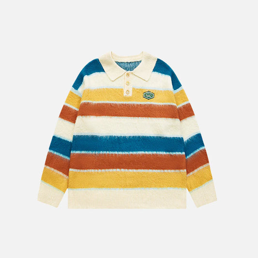 Vintage Polo Colors Strips Sweater