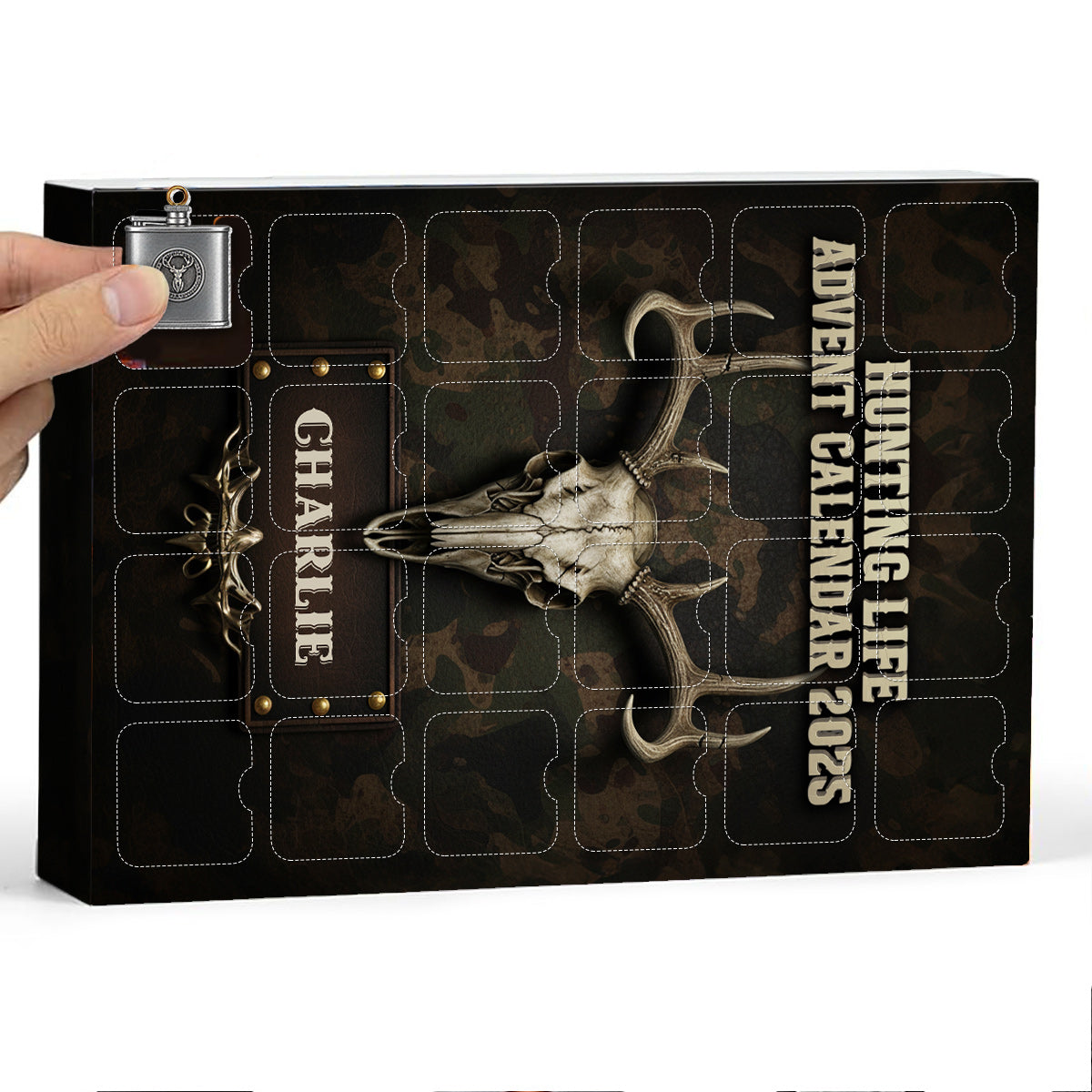 Hunting Life Blind Box - Personalized Hunting Advent Calendar With Ornaments 24 Acrylic Ornament Countdown To Christmas