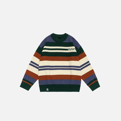 Retro Multi-Stripe Sweater