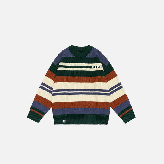 Retro Multi-Stripe Sweater