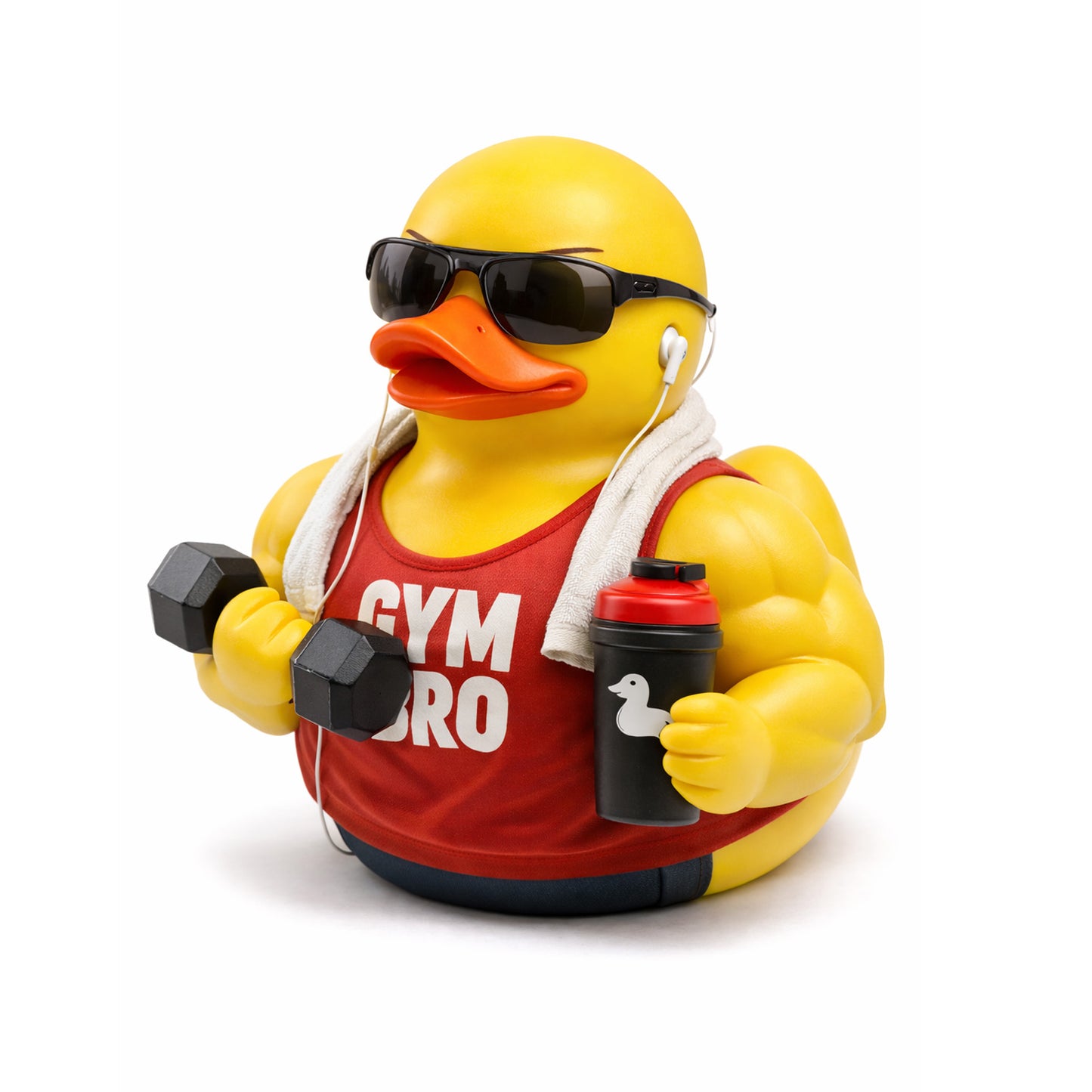 Muscular Gym Bro Rubber Duck Toy