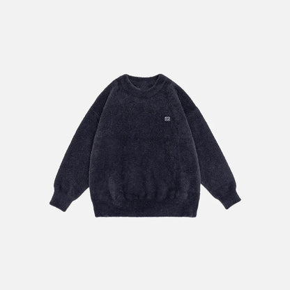 Fuzzy Cozy Knitted Sweater