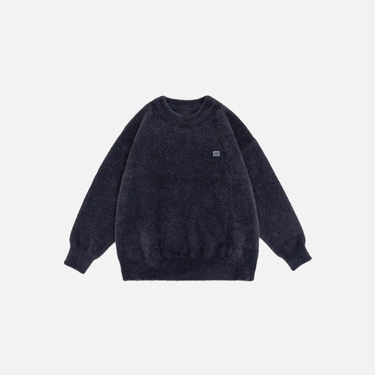 Fuzzy Cozy Knitted Sweater