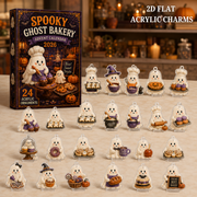Spooky Ghost Bakery Advent Calendar 2026 - 24-Day Festive Countdown, Acrylic Charms Blind Box - Gift For Family & Friends
