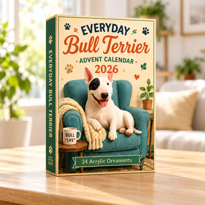 Everyday Bull Terrier Advent Calendar 2026 - 24-Day Festive Countdown, Acrylic Charms Blind Box - Gift For Bull Terrier Lovers