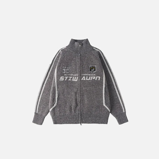 Retro Sports Zip-Up Sweater