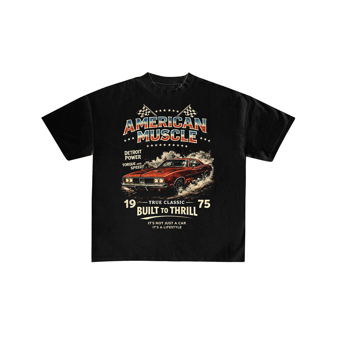 American Muscle Vintage Car Graphic T-Shirt