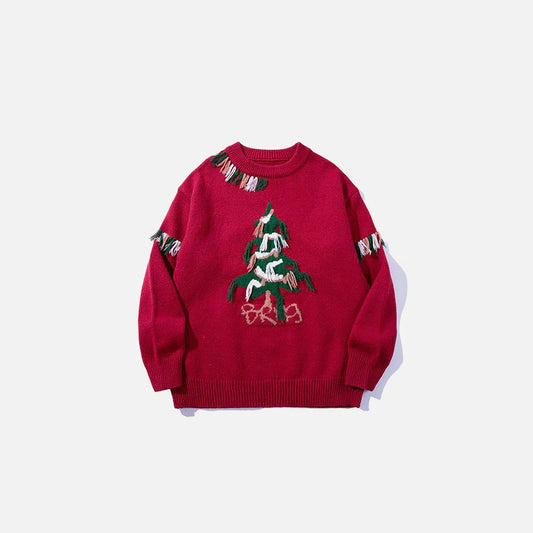 Y2K Fringe Forest Sweater