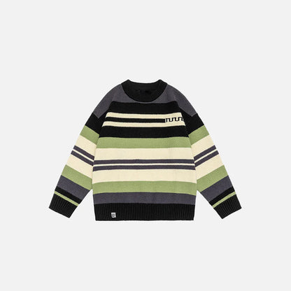 Retro Multi-Stripe Sweater