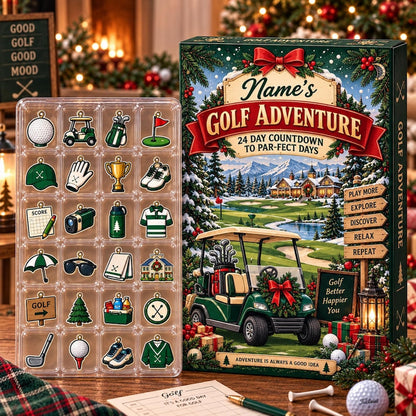 Personalized Golf Advent Calendar: 24-Day Countdown Ornament (2026)