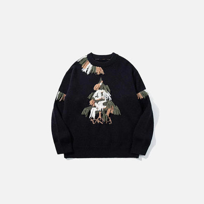 Y2K Fringe Forest Sweater
