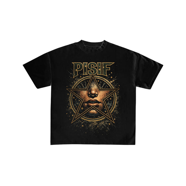 Vintage Celestial Star Graphic Oversized Tee