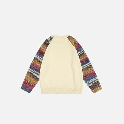 Textured Sleeve Knit Sweater