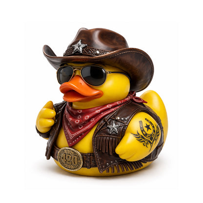 Western Cowboy Outlaw Rubber Duck Collectible