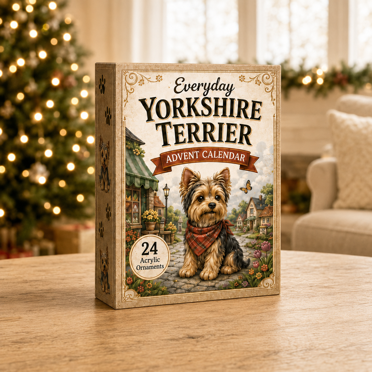Everyday Yorkshire Terrier Advent Calendar 2026 - 24-Day Festive Countdown, Acrylic Charms Blind Box - Gift For Dog Lovers