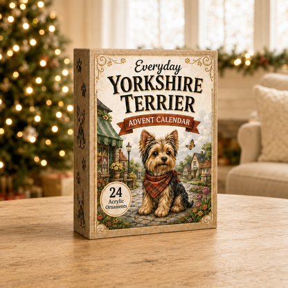 Everyday Yorkshire Terrier Advent Calendar 2026 - 24-Day Festive Countdown, Acrylic Charms Blind Box - Gift For Dog Lovers