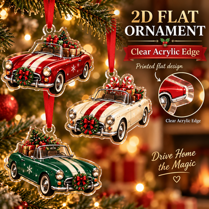 24-Day Christmas Car Advent Calendar 2026, Auto Lover Holiday Countdown Box, Acrylic Vehicle Ornament Set, Mechanic Decor Gift