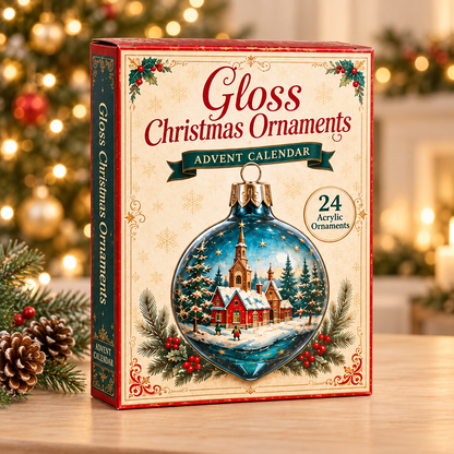Acrylic Gloss Christmas Advent Calendar 2026 - 24-Day Festive Countdown, Acrylic Charms Blind Box - Gift For Christmas Lovers