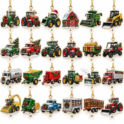 Farm Vehicle Advent Calendar 2026, Tractors and Trucks, Christmas Countdown Gift, 24 Day Motorsport Christmas Countdown