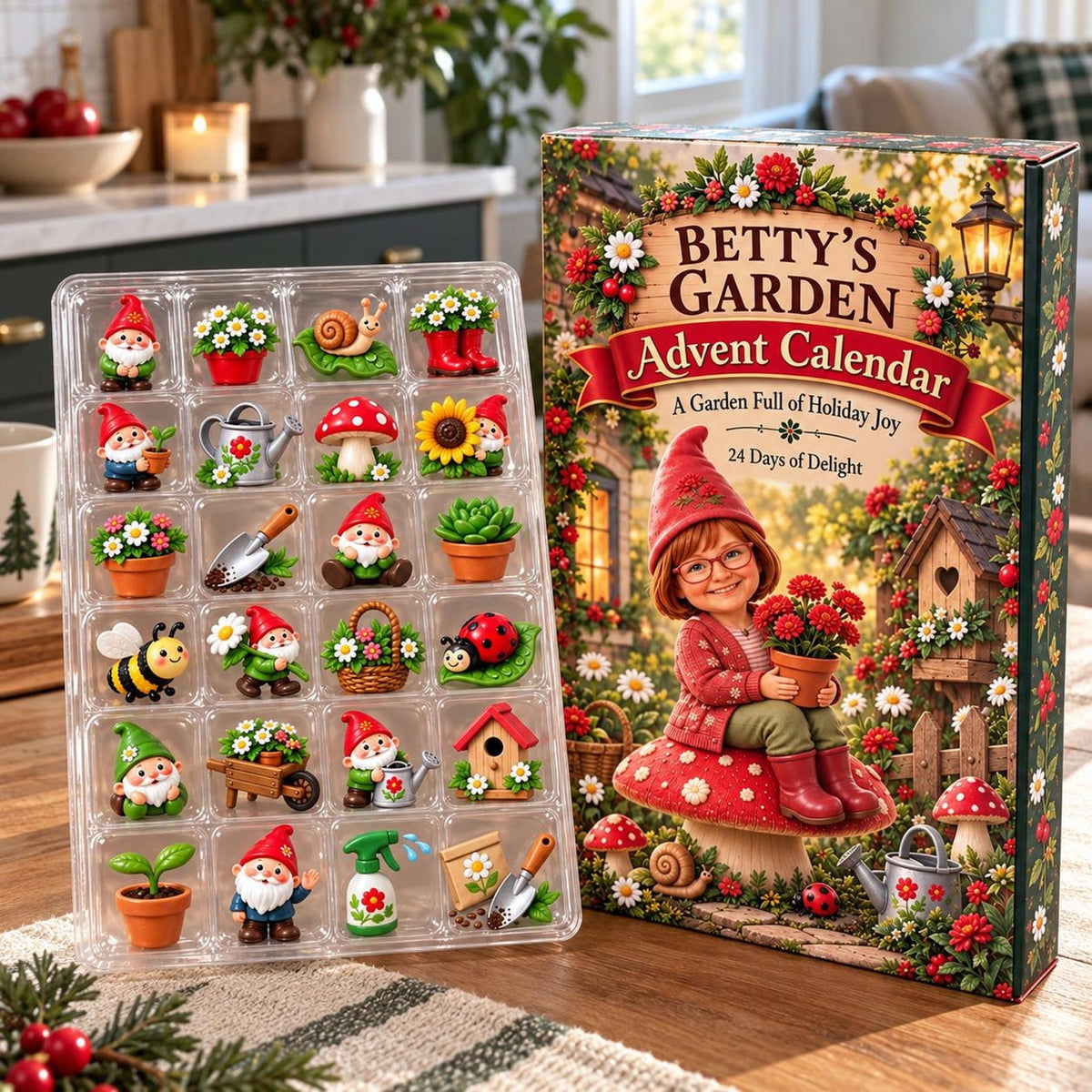 Personalized Garden Advent Calendar: Custom Photo Blind Box, 24 Days of Delight