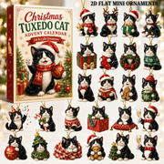 Christmas Tuxedo Cat Advent Calendar 2026 - 24-Day Festive Countdown, Acrylic Charms Blind Box - Gift For Cat Lovers