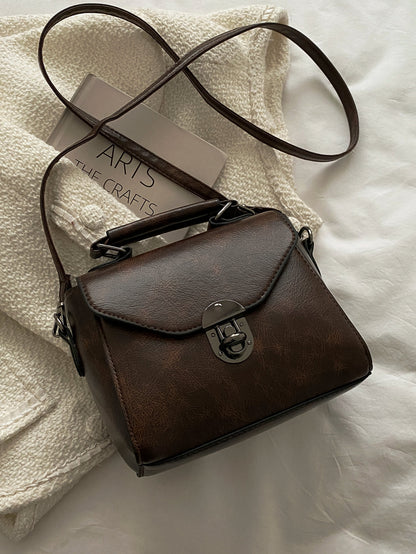 Women's Retro Clasp Mini Handbag Fashionable Daily Bag