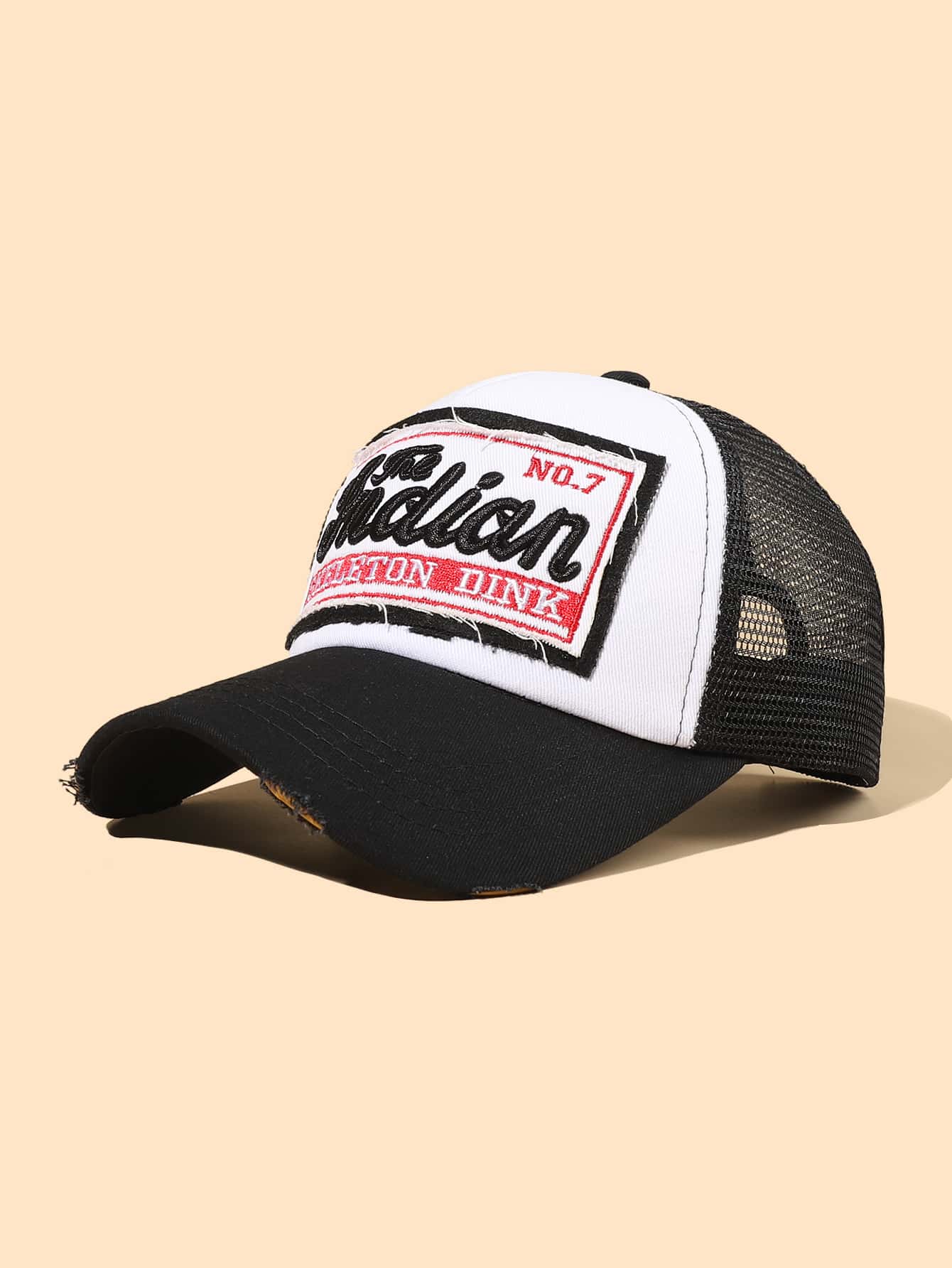 Unisex Mesh Letter Embroidered Adjustable Baseball Cap