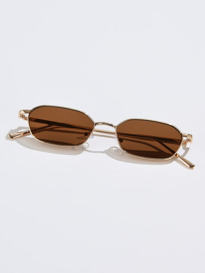 Vintage Metal Frame Tinted Lens Fashion Sunglasses