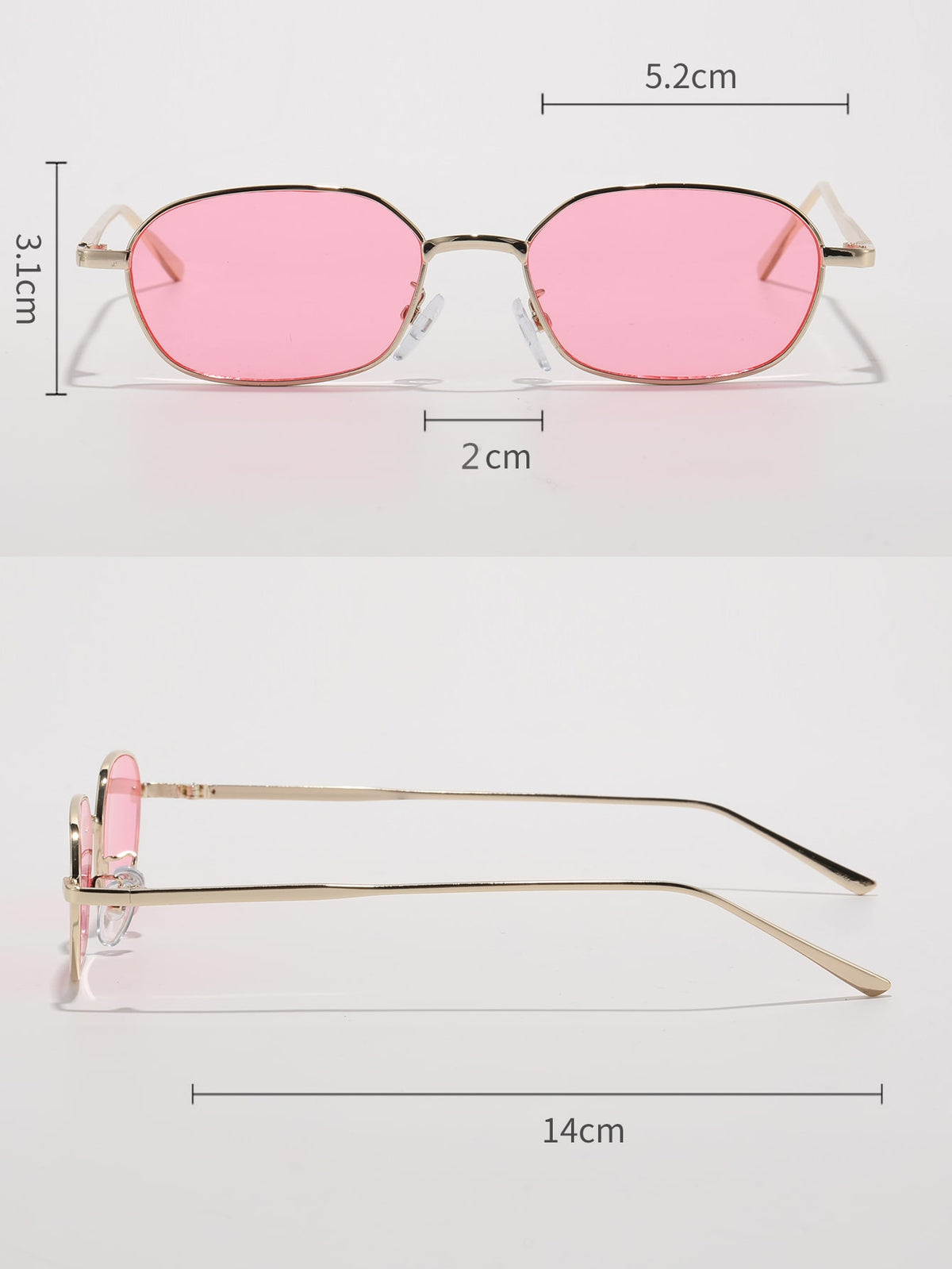 Women’s Metal Frame Tinted Lens Fashion Sunglasses