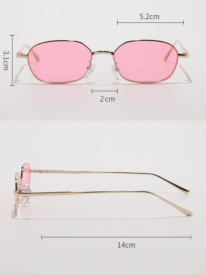 Women’s Metal Frame Tinted Lens Fashion Sunglasses