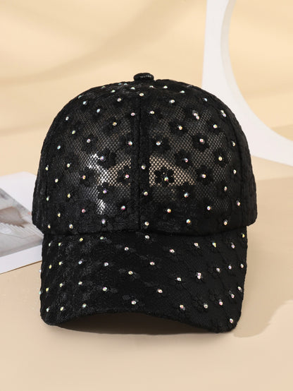 Lace Rhinestone Decor Party Baseball Cap